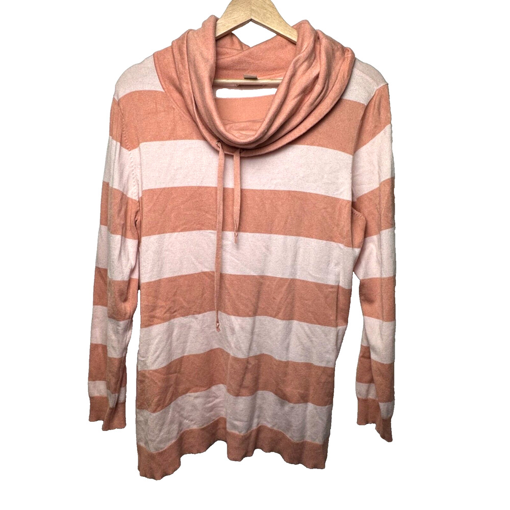 Christopher & Banks Pink Cowl Neck Sweater Size XL